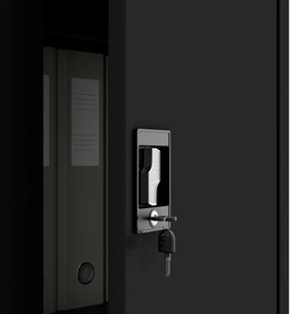 Szafa gospodarcza DAWID, 900 x 1850 x 450 mm, All Black: czarna