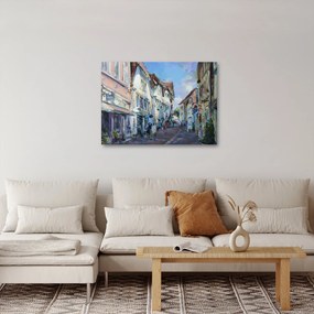 Obraz - Aleja starego miasta, malarstwo akrylowe (70x50 cm)