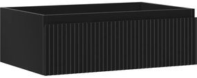 Mexen Rivel szafka łazienkowa podumywalkowa 70 cm, 1 szuflada, ryflowana , grafit mat - 91A20-07023-1-BF71