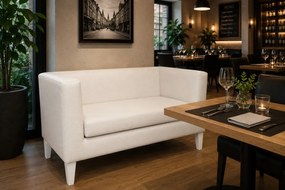 Sofa Monaco : Kolor nogi - Biała, Kolor tkaniny - EKO-SKÓRA - 10D, Typ tkaniny - Eko-skóra , Wysokość nogi - 20 cm