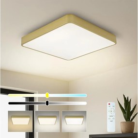 Brilagi-LED ściemnialna oprawa sufitowa POOL LED/36W/230V 3000-6000K 40x40 cm złota+pilot