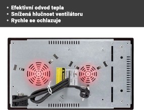 JAGO Płyta szklano-ceramiczna, 1200/1800 W