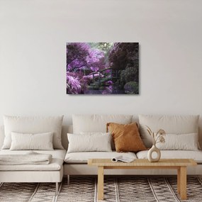 Obraz na szkle - fioletowe drzewa (70x50 cm)