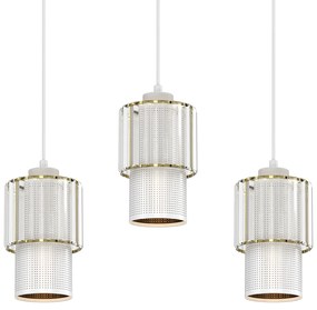 Lampa wisząca BLANCO 3xE27, potrójna, kryształowa, na listwie