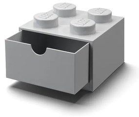 Szara skrzynka na biurko z szufladą Brick - LEGO®