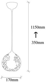 Czarna lampa wisząca z metalowym kloszem ø 17 cm Fellini – Opviq lights