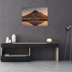 Obraz odbicia góry Taranaki, Nowa Zelandia (70x50 cm)