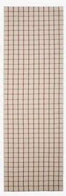 Bieżnik Na Stół 50x160 Cm Z Bawełny Oriska Beżowy Tapioka – Czerwony Wino - Sklum