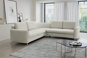 Narożnik LAREN nowoczesna sofa z funkcją spania pojemnik na pościel prawa strona CASTEL 80 251x251x85 cm