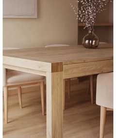 Rozkładany stół z dodatkowym blatem w dekorze dębu 100x200 cm Briva – Kave Home