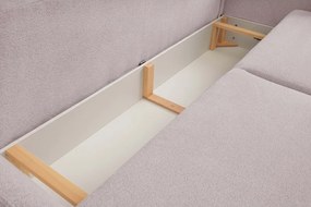 Sofa LOOP z funkcja spania i pojemnikiem PUDROWY RÓŻ RAVEN 91