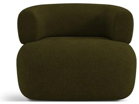 Zielony fotel z materiału bouclé Jenny – Micadoni Home