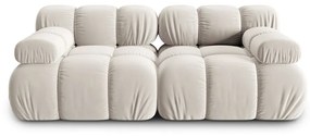 Beżowa aksamitna sofa modułowa 188 cm Bellis – Micadoni