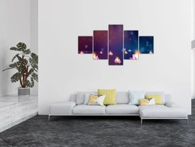 Obraz - Magiczne lilie wodne (125x70 cm)
