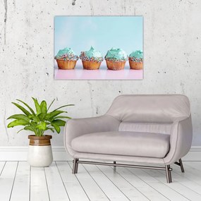 Obraz na szkle cupcakes (70x50 cm)