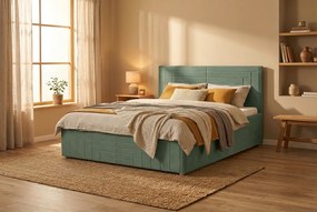 Łóżko FILI 120x200 cm Miętowy Z materacem