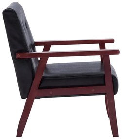 Czarny zestaw wypoczynkowy w stylu vintage - Garner 3S