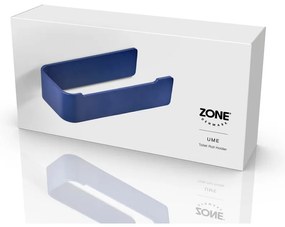 Niebieski ścienny metalowy uchwyt na papier toaletowy Ume – Zone
