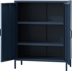 Metalowa szafka dwudrzwiowa Modern Vito granatowa