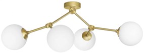 Niski złoty żyrandol matowe kule GP-S4K