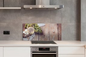 Szklany Panel Przekąski i Czerwone Wino