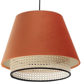 Czerwona stożkowa lampa wisząca boho - A343 F2-G81