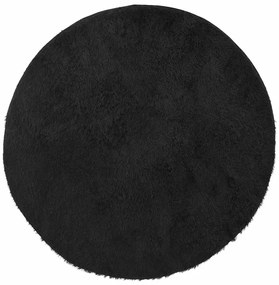Czarny okrągły dywan 100 cm H8-R92