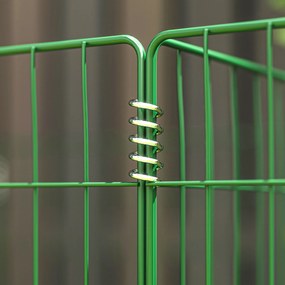 Outsunny Kompostownik 1680 litrów, 270 x 90 x 70 cm, 3-częściowy, szybki kompostownik ze stali, odporny na warunki atmosferyczne zielony