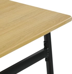 Zestaw jadalniany Industrial z 4 krzesłami, 110 x 70 x 76 cm, dąb dziki