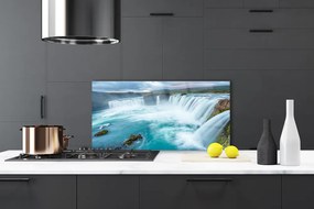 Szkło do Kuchni na Ścianę Górskie Kaskady Wodne