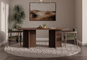 Stół Sevil 204x90 cm owalny – nowoczesny stół do jadalni 6-8 osób, blat laminowany, kolory dąb orzech