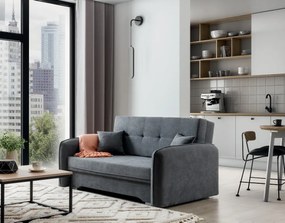 Rozkładana 2-osobowa sofa LAINE, szara