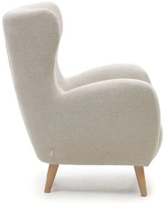Beżowy fotel typu uszak Patio – Kave Home