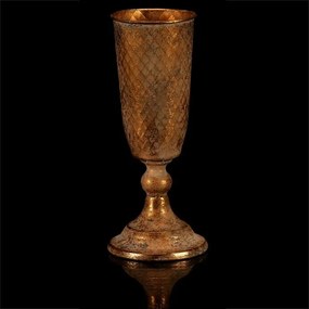 Metalowy kielich wąski, złoty, 10 x 10 x 30 cm