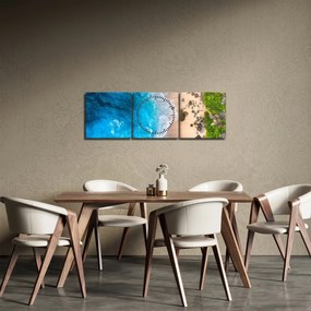 Obraz - Plaża w Indonezji (z zegarem) (90x30 cm)
