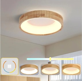 Brilagi - Lampa sufitowa LED FALCON WOOD MODERN LED/30W/230V, średnica 45 cm, drewno