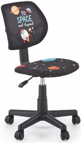 Młodzieżowy czarny fotel obrotowy R3-L12