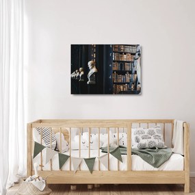 Obraz na szkle - W bibliotece (70x50 cm)