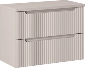 Szafka umywalkowa 2 szuflady Nova 80 cm z blatem, kaszmir mat