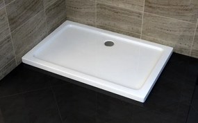 Brodzik prostokątny akrylowy120 x 90 cm z zestawem odpływowym