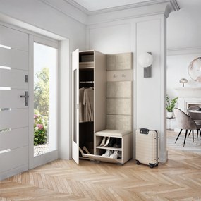 Masseno Garderoba VIRA 95/181/51 cm Nowoczesna Szafa do Przedpokoju Kaszmir