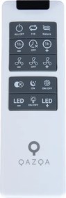 Srebrny wentylator sufitowy z LED i pilotem - Clima