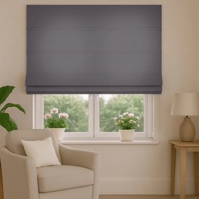 Roleta rzymska na wymiar Enjoy ciemnoszara miękka gruba - do 140 cm