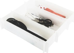 Zestaw 6 białych rozdzielaczy do szuflady Compactor Drawer Dividers