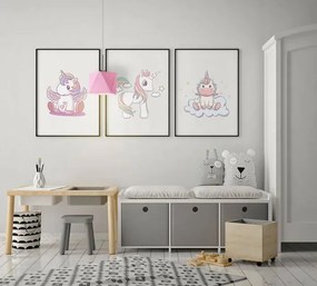 Lampa wisząca z abażurem na białym stelażu - E7-T20