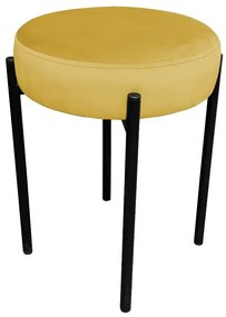 Taboret TORIN MG VELVET musztardowy/curry ATOS