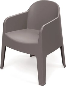 Plastikowe krzesło do ogrodu Milane, z podłokietnikami