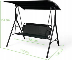 Huśtawka do ogrodu Paloma MAS-4006, wolnostojąca, kolor brąz złoty