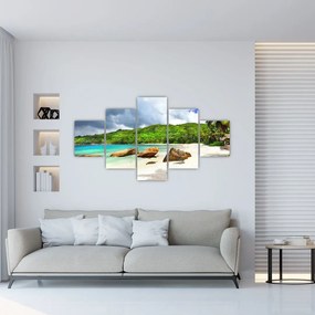 Obraz - Seszele, Takamaka beach (125x70 cm)