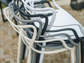 PROMOCJA Czarny plastikowy krzesło KATO II. jakość